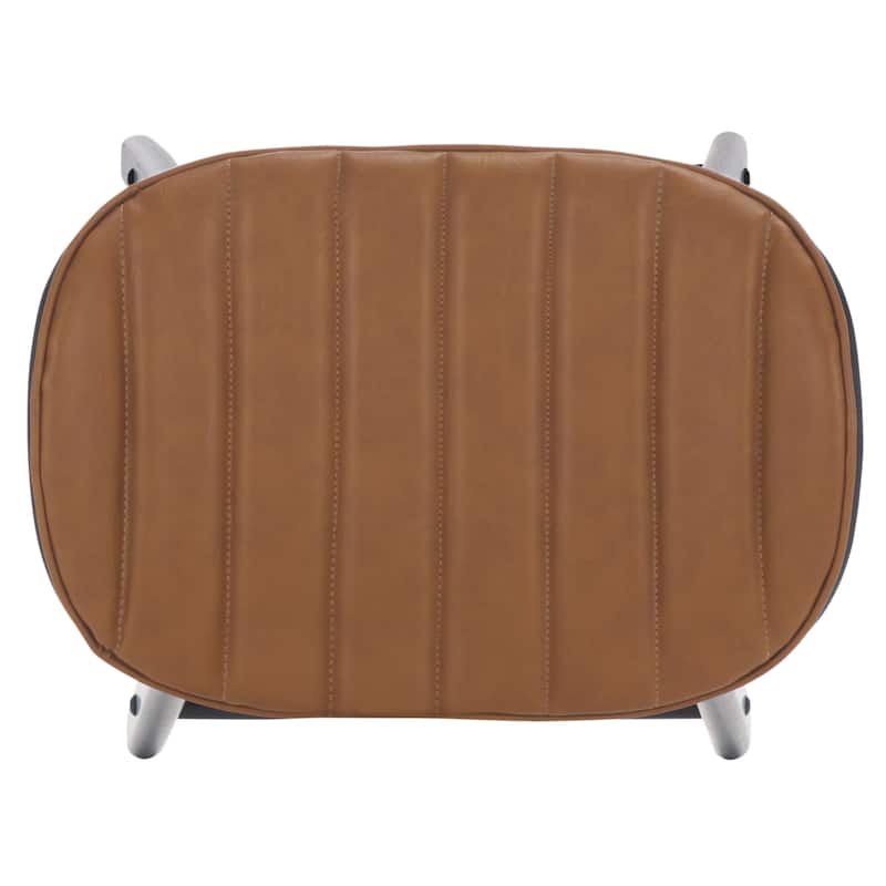 SAFAVIEH COUTURE Elline Wood Counter Stool (Set of 2) - 18"W x 18"D x 27"H
