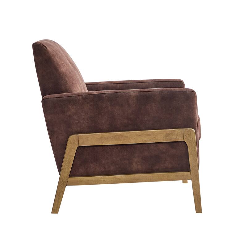 Margrate Wood Arm Tufted Back Accent Chair by Greyson Living