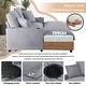 preview thumbnail 48 of 71, GDFStudio - Polyester 50.9" Loveseat Chaise Lounge Chair with Cup Holders