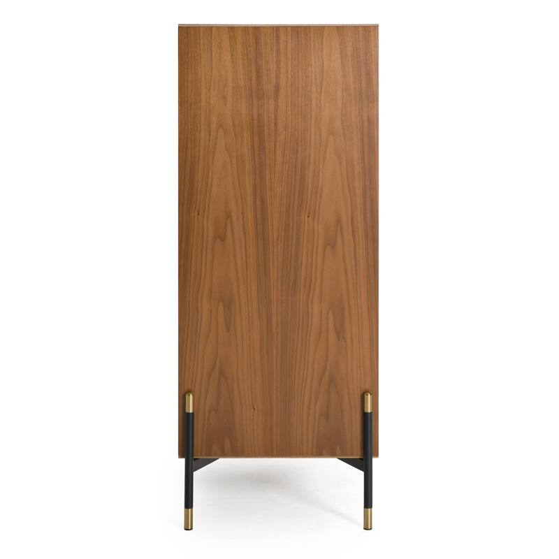 Nova Domus Metcalf Mid-Century Walnut & Grey Chest