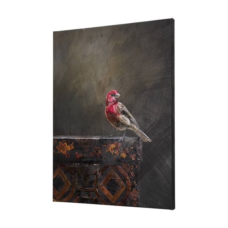 Graceful Poise I (House Finch)(30 x 40) Canvas Art Print