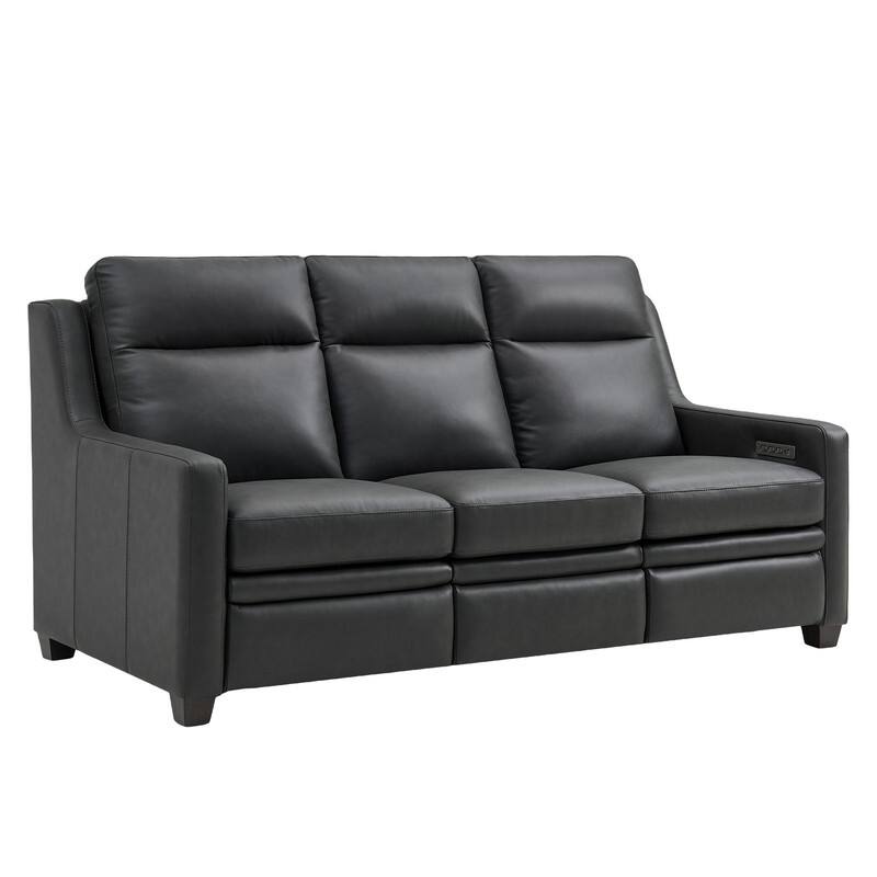 Genuine Leather Recliner Sofa 78" Triple-Motor Power Zero-Wall Reclining 3-Seat Sofa with USB&USB-C Port