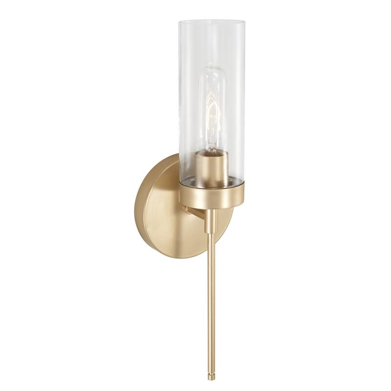 Bellevue CAWS49990 Fitzgerald 17" Tall Bathroom Sconce with Clear - Soft Gold