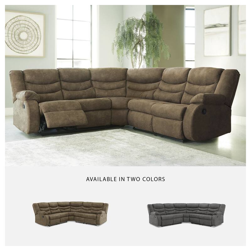 Signature Design by Ashley Partymate 2-Piece Reclining Sectional - 99"W x 99"D x 40"H