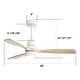 preview thumbnail 37 of 52, Sofucor 48 Inch Ceiling Fan with Light and Remote,Solid Wood Blades Low Profile,Smart Optional Work with Alexa/Google/App