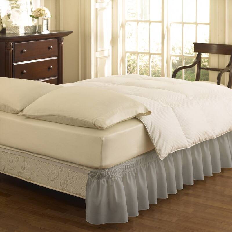 EasyFit Wrap Around Solid Ruffled Bed Skirt