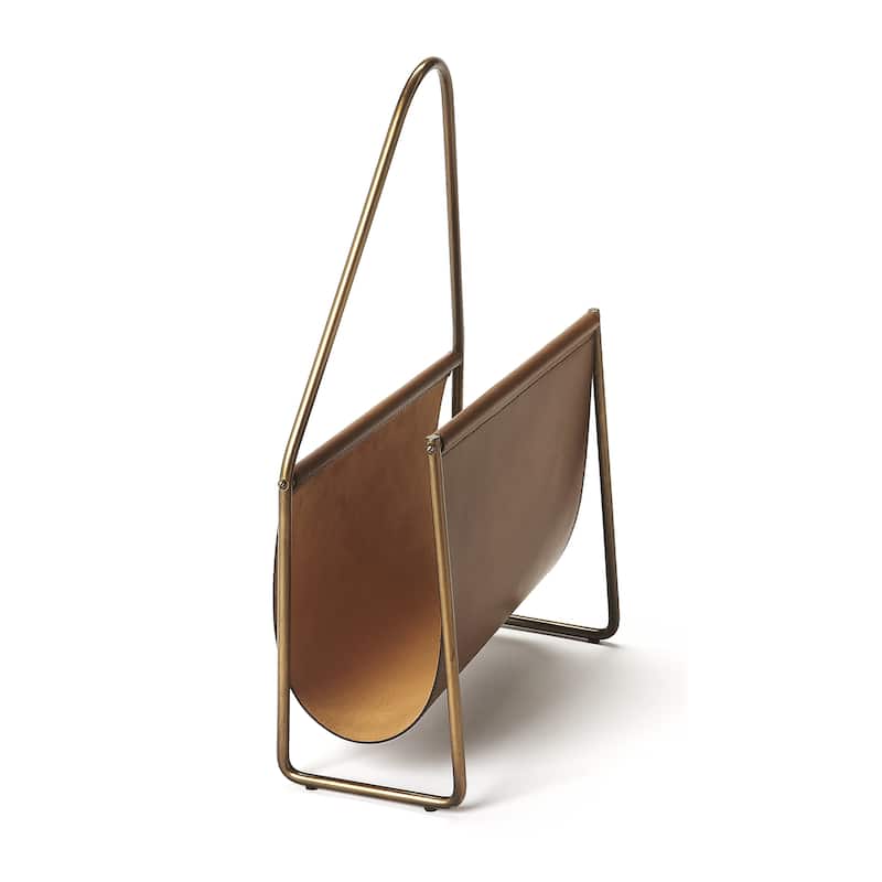 Butler Rupert Leather Magazine Basket