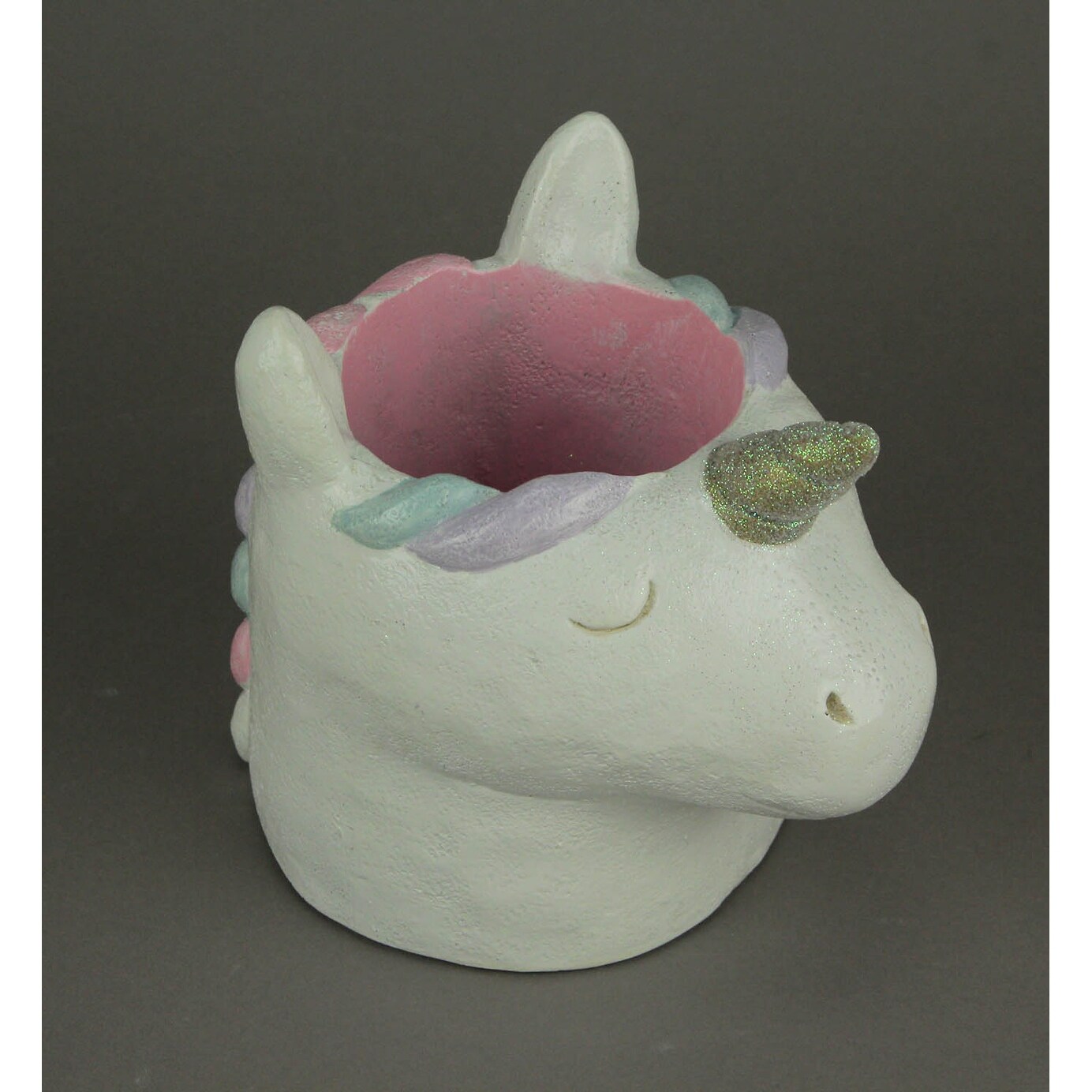 Shop Pastel Rainbow Concrete Sleeping Unicorn Planter Statue