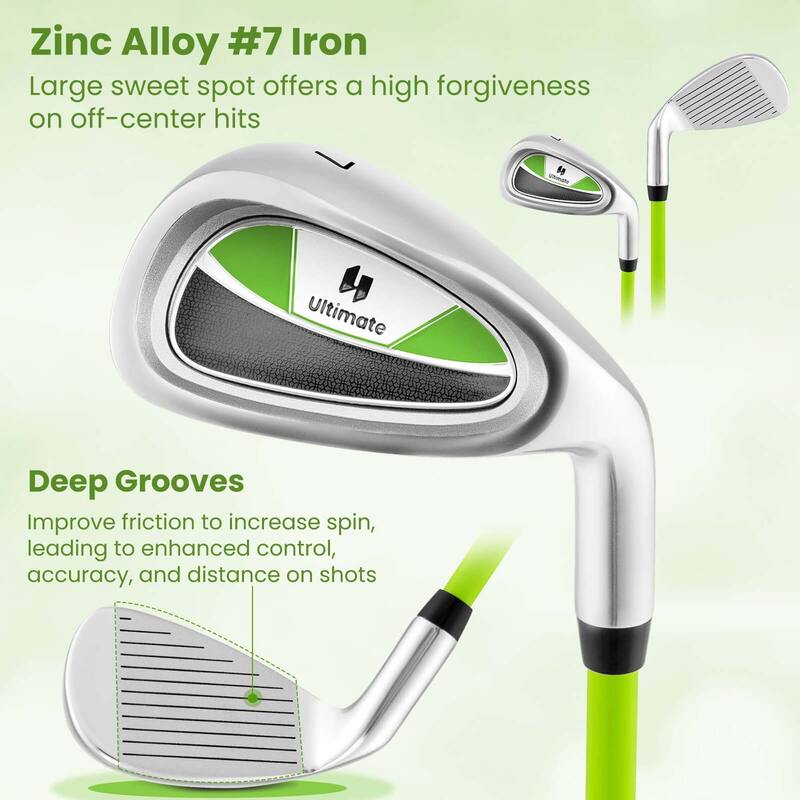 Ultimate Junior #7 Iron for Kids with Fiberglass Shaft & Headcover - See Details