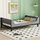 preview thumbnail 2 of 35, Twin Bed with Headboard, Footboard,Built-in Bed-end Book Storage Rack