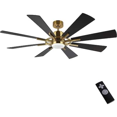 72" Modern 8-Blade Windmill LED Large Ceiling Fan with Remote