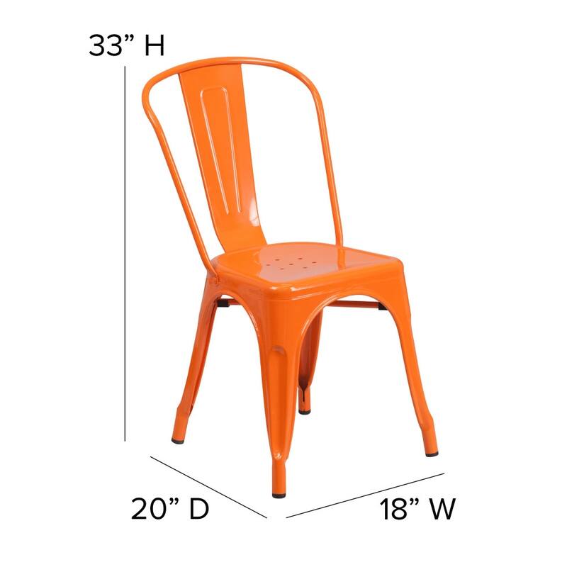 Metal Indoor-Outdoor Stackable Chair