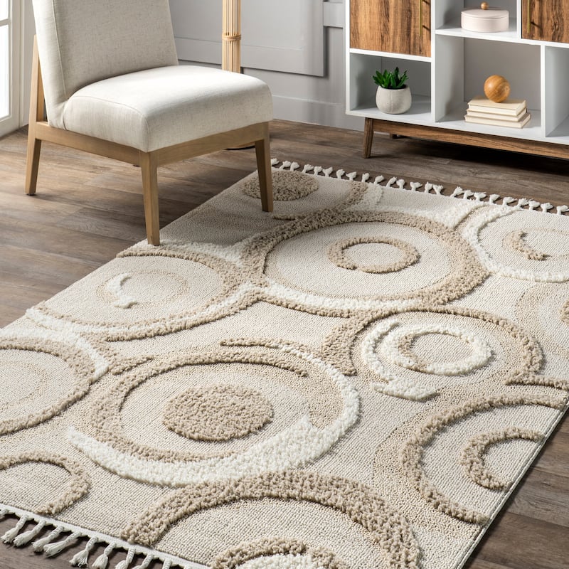 Nuloom Leena Intertwined Circles High/low Area Rug