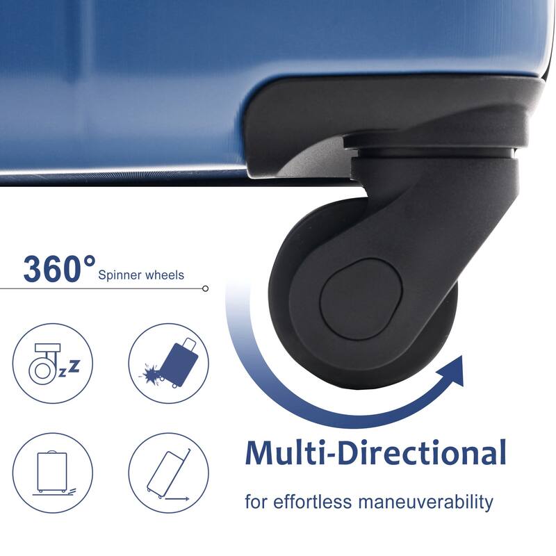 20"Carry On Luggage Set 3 Piece with Spinner Wheels, Lightweight Hardshell ABS Suitcase for Weedend Getaways, Business Travel