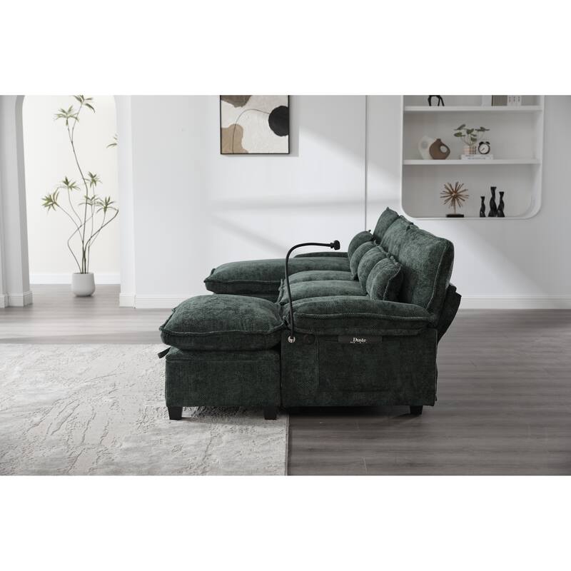 GDFStudio - Lara 106" U Shape Sectional Sofa Cloud Couch for Living Room