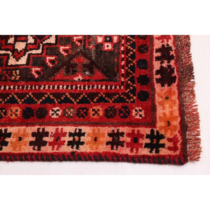 ECARPETGALLERY Hand-knotted Melis Vintage Red Wool Rug - 6'4 x 9'6