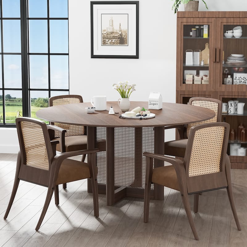 Solid Wood Round Dining Table 4-6 People