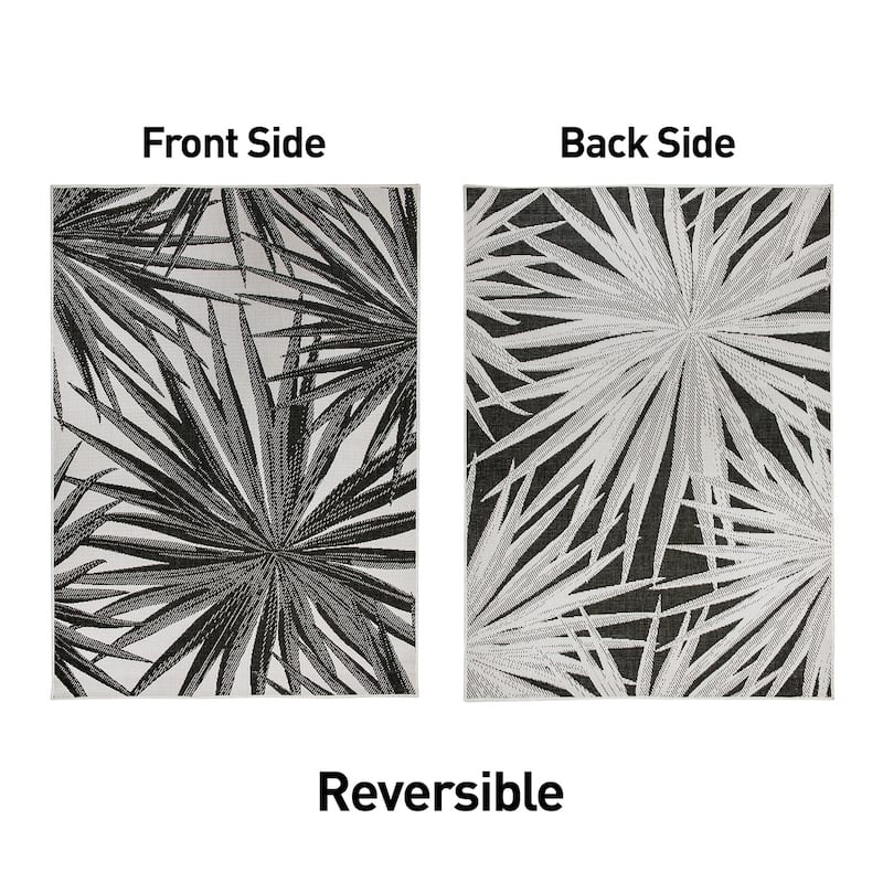 World Rug Gallery Tropical Nature Inspired Indoor/Outdoor Area Rug