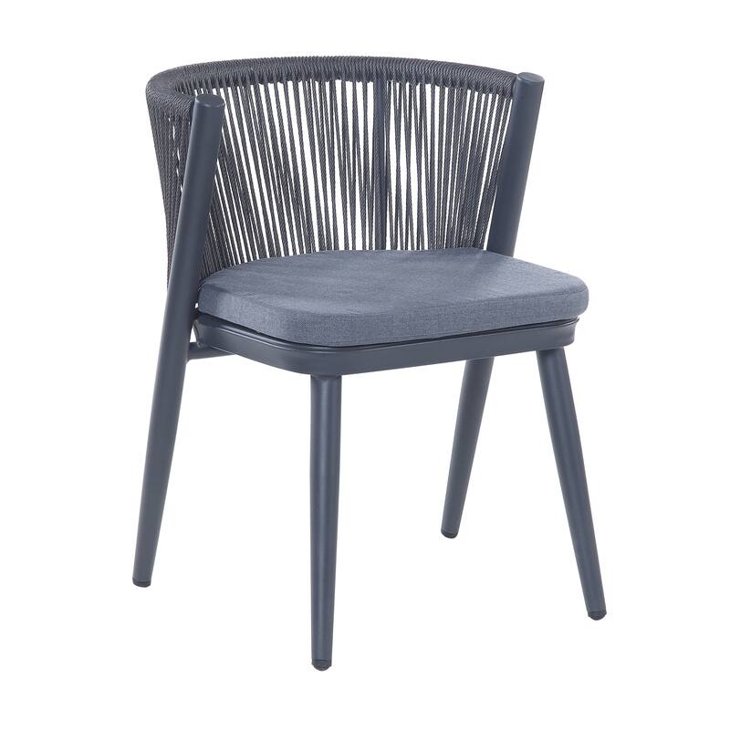 Small Space Mid-Century Modern 3-Piece Aluminum Outdoor Bistro Set by Furniture of America
