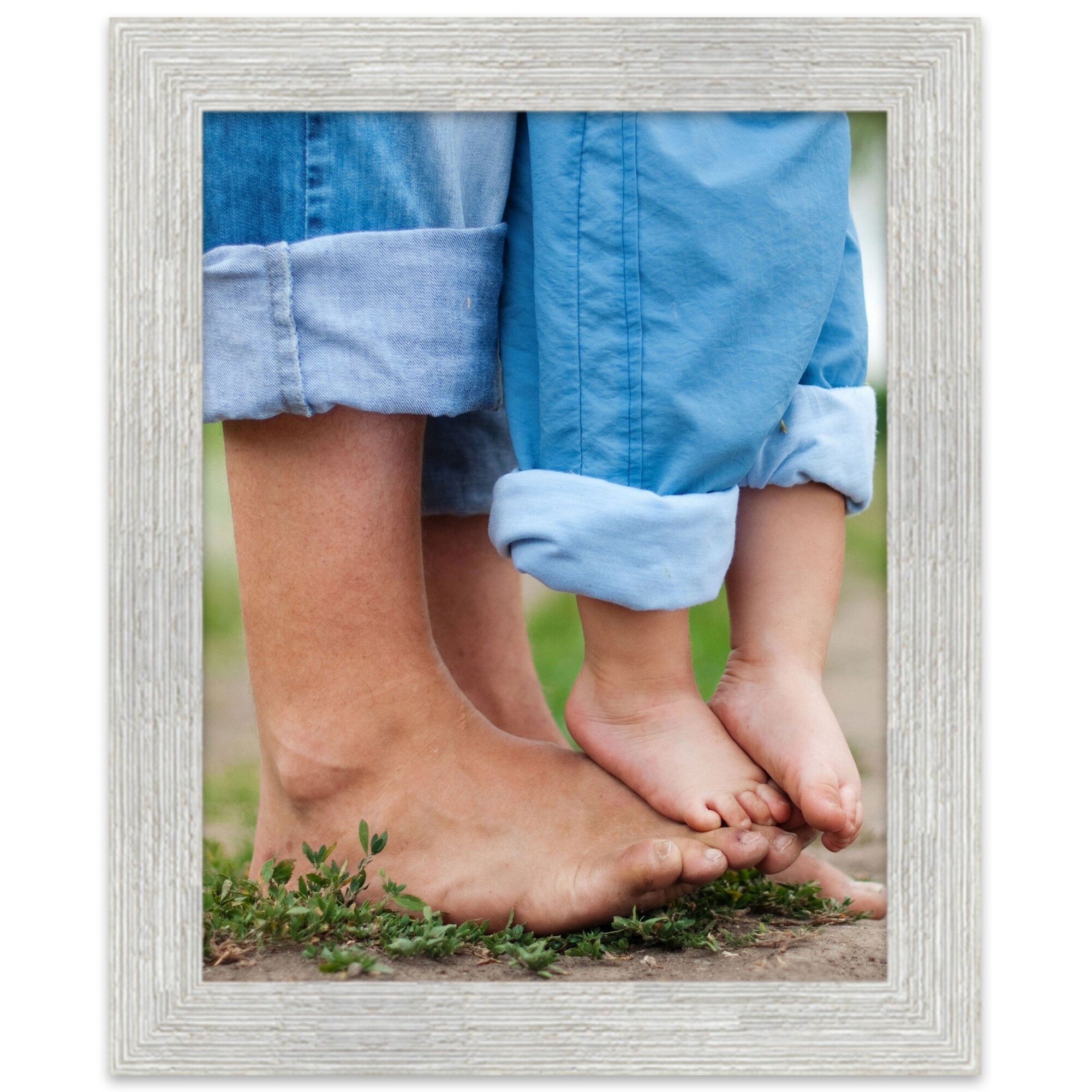 19x24 White Barnwood Picture Frame With Acrylic Front and Foam Board Backing 