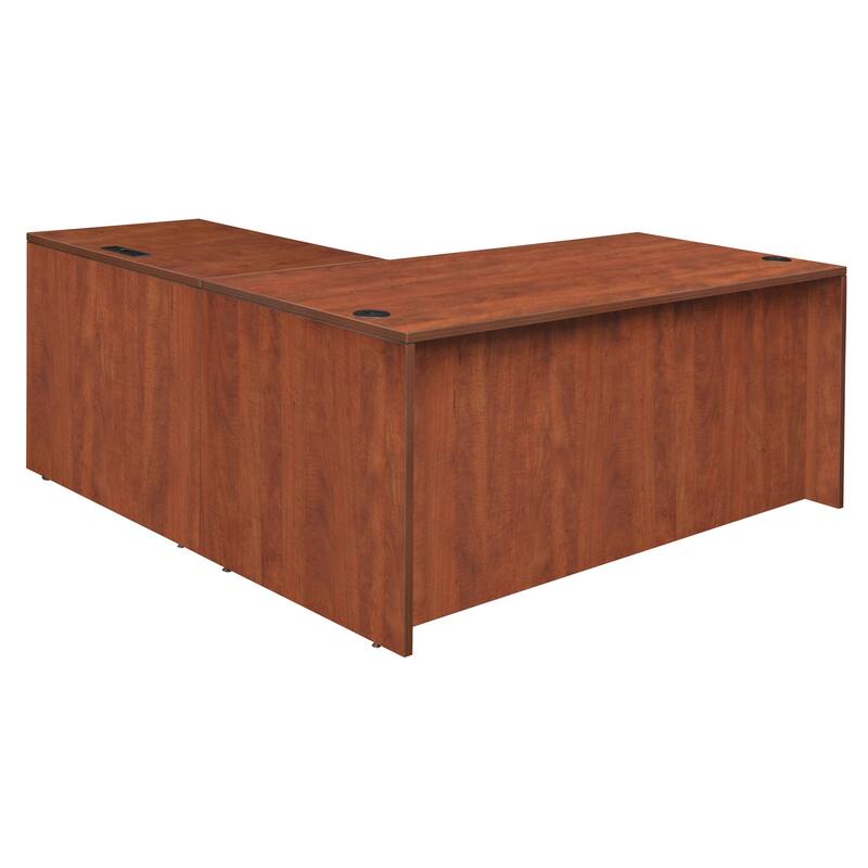 Legacy 66" Single Full Pedestal L-Desk with 47" Return
