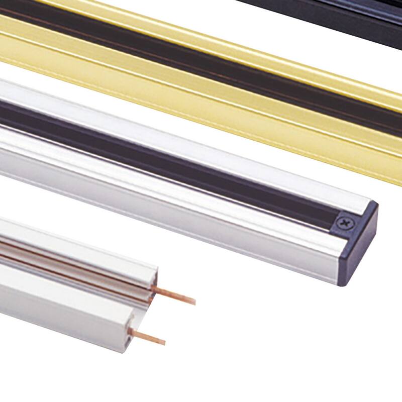 8 Feet Metal 3 Wire Track Lighting Extension Rod, Black