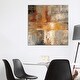 preview thumbnail 5 of 6, iCanvas "Silver and Amber Crop " by Silvia Vassileva Canvas Print 37x37x1.5
