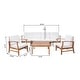 preview thumbnail 6 of 27, Perla Acacia Wood 7-piece Outdoor Chat Set by Christopher Knight Home