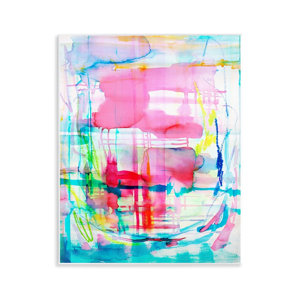 Stupell Vivid Watercolor Abstraction Wall Plaque Art Design By Gemma Bardot