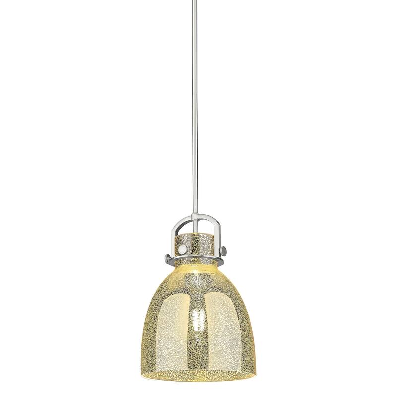 Innovations Lighting 410-1SM-15-10 Newton Bell Pendant Newton Bell 1 - Satin Nickel / Mercury