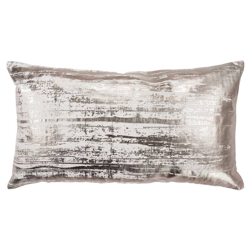 Silver Orchid Bryson Abstract Filled Pillow