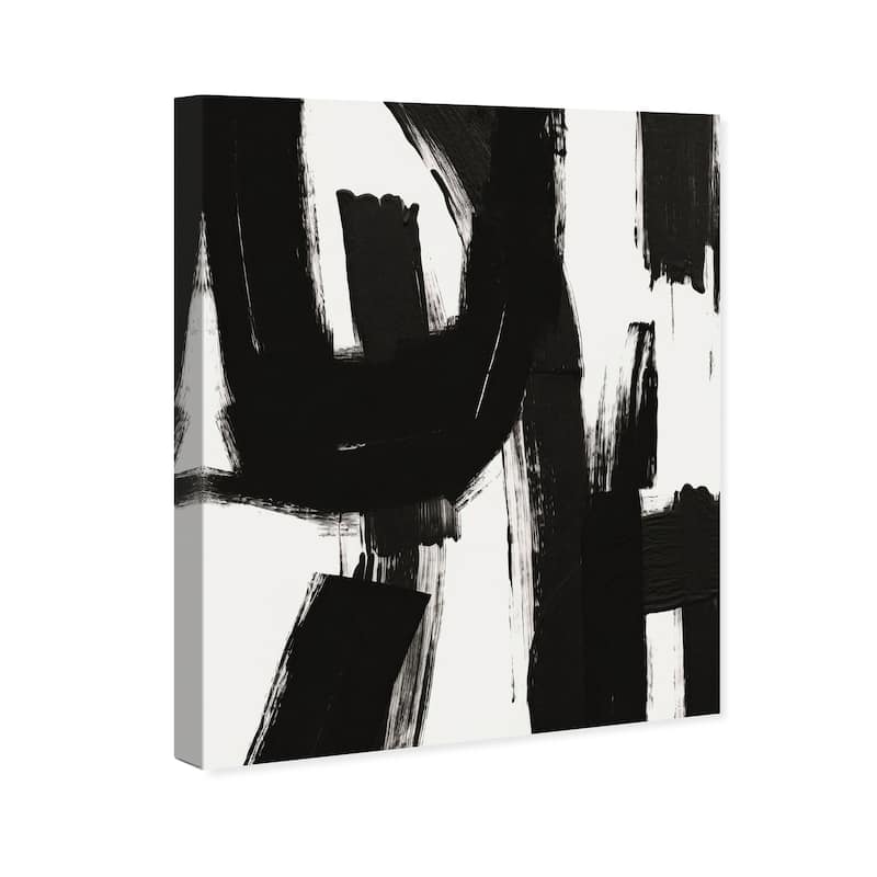 Wynwood Studio Canvas Abstract B W Machinery Black and Modern & Contemporary Wall Art Canvas Print