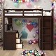 preview thumbnail 10 of 25, Modern Twin Size Loft Bed With Drawers,Desk and Wardrobe,Sturdy Construction Espresso