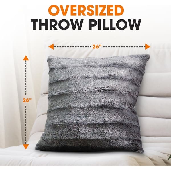 dimension image slide 13 of 59, Cheer Collection Decorative Throw Pillows for Couch & Bed (Set of 2)