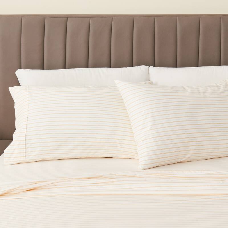 Premium Striped Microfiber Sheet Set