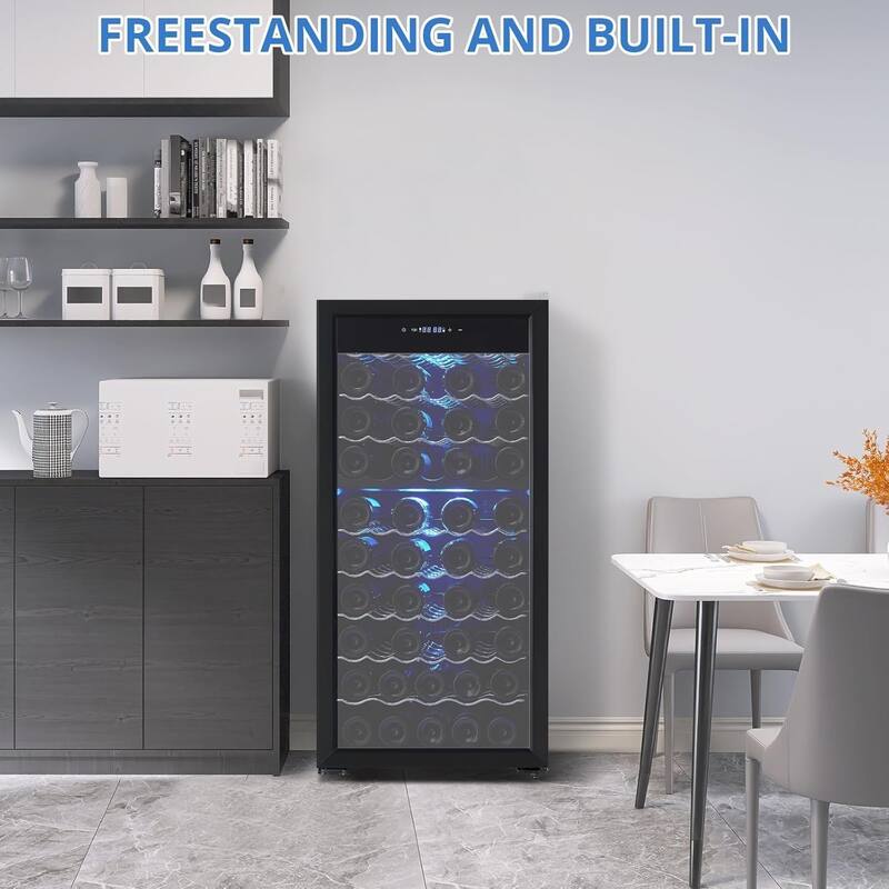 66-Bottle Dual Zone Wine Cooler Refrigerator