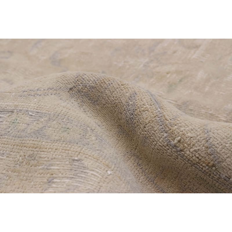 ECARPETGALLERY Hand-knotted Antalya Vintage Khaki Wool Rug - 8'4 x 11'5
