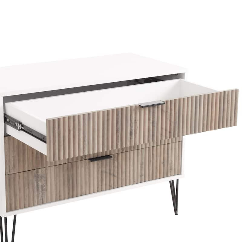 Manhattan Comfort 2-Piece Dumbo Modern Standard 3-Drawer Dresser Nightstand Set