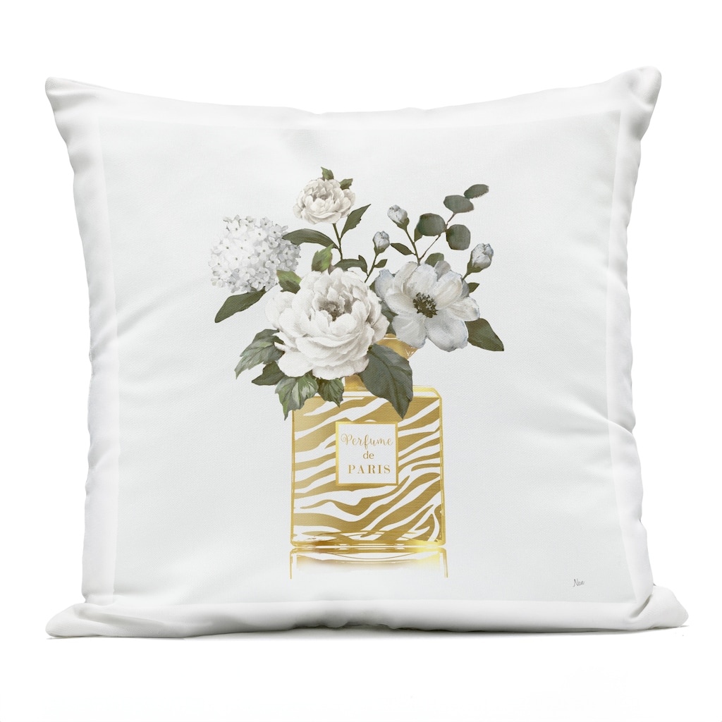 Stupell Chic Striped Perfume Bouquet Printed Outdoor Throw Pillow Design by Nan