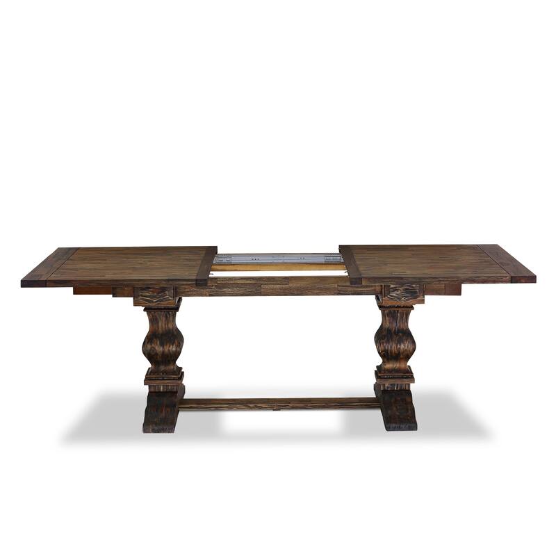 East West Furniture Dining Room Set- a Wooden Table and Light Beige Linen Fabric Dining Chairs, (Pieces & Finish Options)