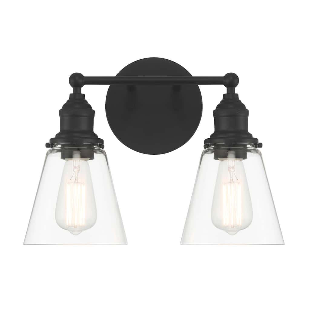 Minka Lavery 5682 Barwell 2 Light 15" Wide Vanity Light with Clear
