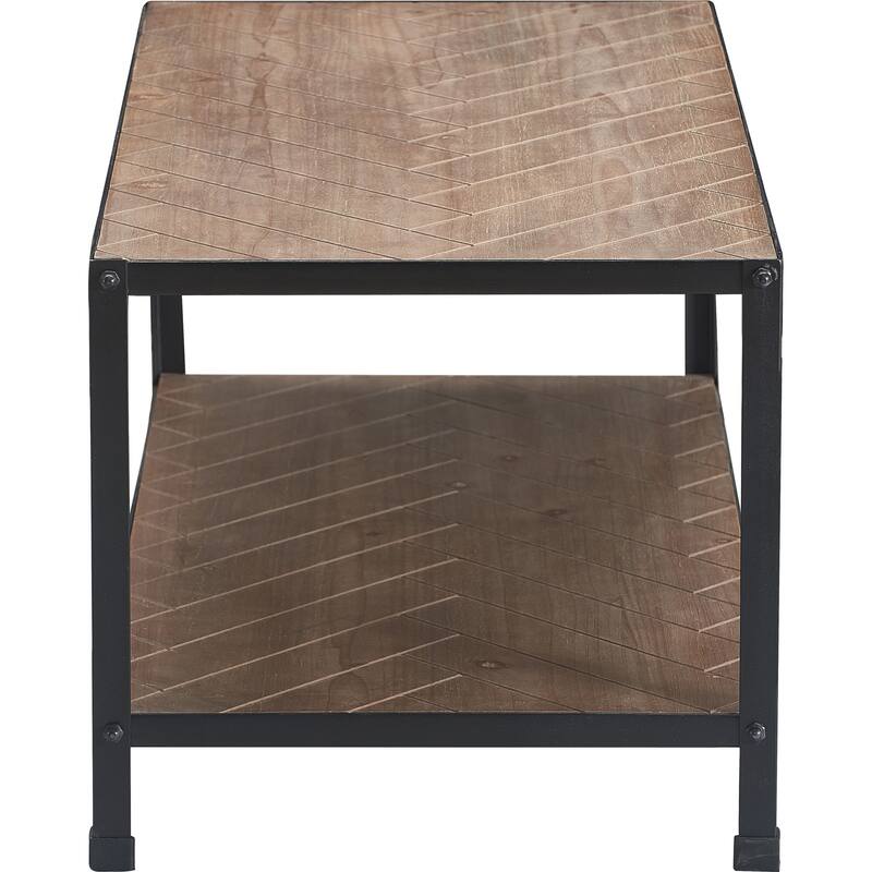 ClickDecor Modern Farmhouse Living Room Collection Set, Traditional Rustic Herringbone Accent