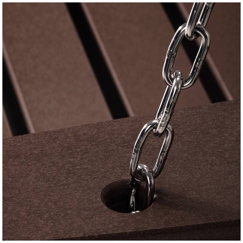 Nashville Poly 54 Inch Porch Swing with Folding Cup Holder