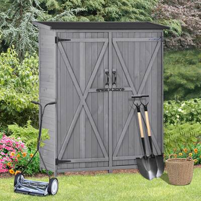 Wood Storage Shed Tool Organizer,Garden Shed, Storage Cabinet
