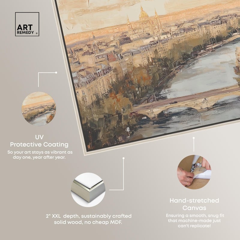 Sunrise Paris Canvas by Art Remedy