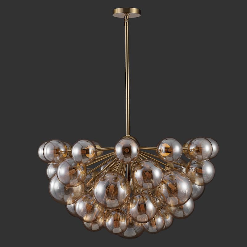 SAFAVIEH Couture Raphaela Glass Globe Chandelier - 30"W x 30"D x 45"H