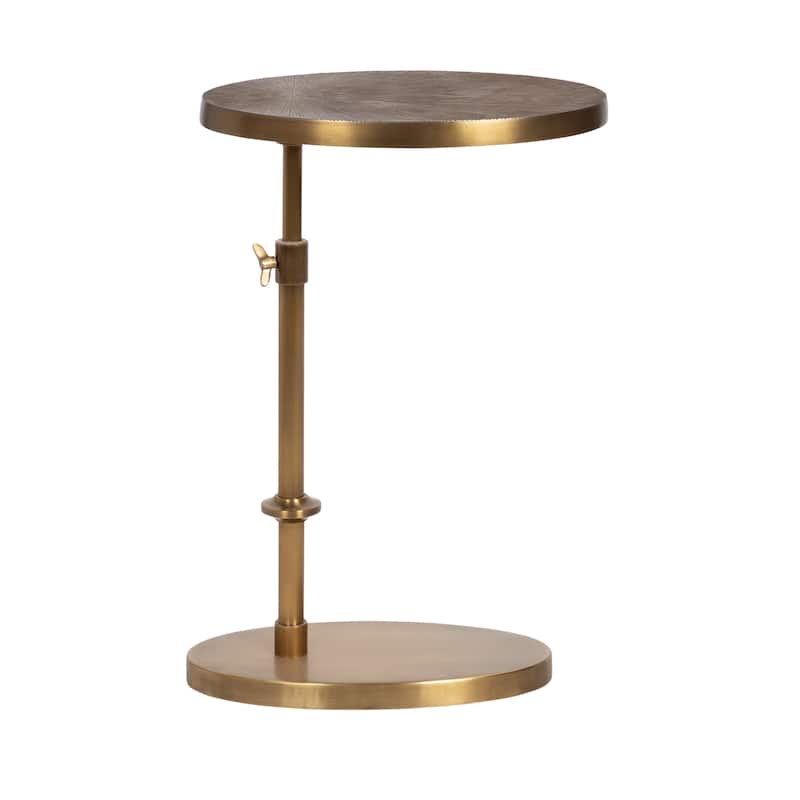 Kate and Laurel Engles Adjustable Oval Metal Table