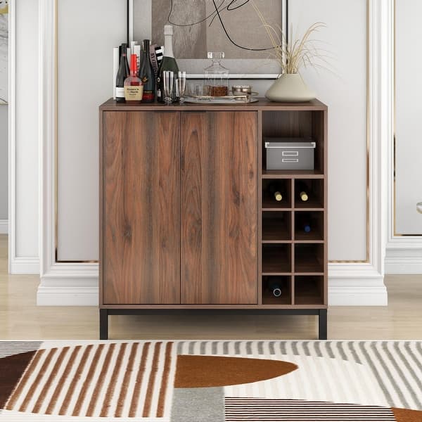 Black Sideboards and Buffets with Storage Coffee Bar Cabinet