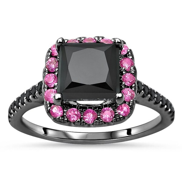 black and pink ring