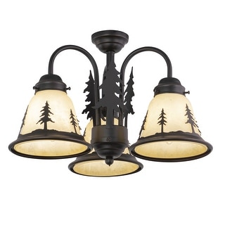 Yosemite 3L LED Bronze Rustic Tree Mini Chandelier or Fan Light Kit - 15.5-in W x 10.5-in H x 15.5-in D